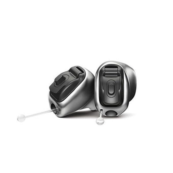 Completely-in-the-canal (CIC) or invisible hearing aid for mild to moderate hearing loss